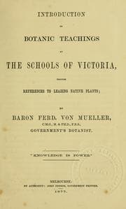 Tapa de Introduction to botanic teachings at the schools of Victoria, through references to leading native plants