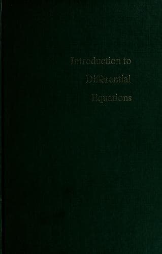 Tapa de Introduction to differential equations