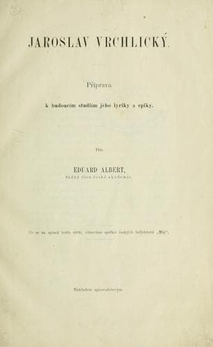 Tapa de Jaroslav Vrchlický
