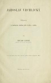 Tapa de Jaroslav Vrchlický
