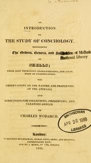 Tapa de An introduction to the study of conchology