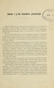 Tapa de Jaume I y los trovadors provensals