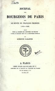Tapa de Journal d'un bourgeois de Paris sous le règne de François Premier (1515-1536)