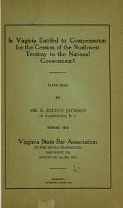 Tapa de Is Virginia entitled to compensation for the cession of the Northwest territory to the national government?