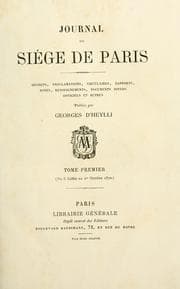 Tapa de Journal du si©Øege de Paris