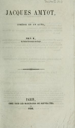 Tapa de Jacques Amyot