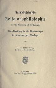 Tapa de Kantisch-Fries'sche Religionsphilosophie und ihre Anwendung auf die Theologie