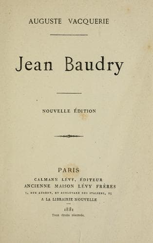 Tapa de Jean Baudry.