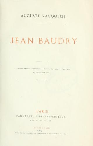 Tapa de Jean Baudry.