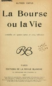 Tapa de La bourse ou la vie