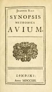 Tapa de Joannis Raii Synopsis methodica avium & piscium