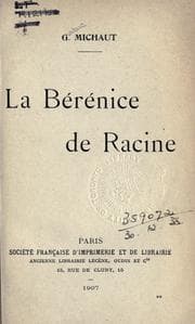 Tapa de La Bérénice de Racine