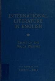 Tapa de International literature in English