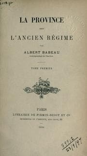 Tapa de La province sous l'ancien régime