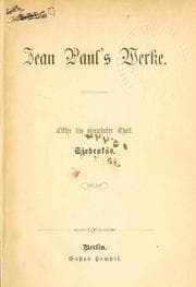 Tapa de Jean Pauls Werke