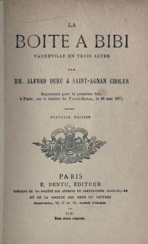 Tapa de La boite à bibi