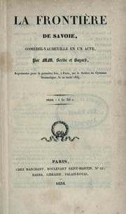 Tapa de La frontière de Savoie, comédie-vaudeville en un acte