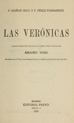 Tapa de Las verónicas