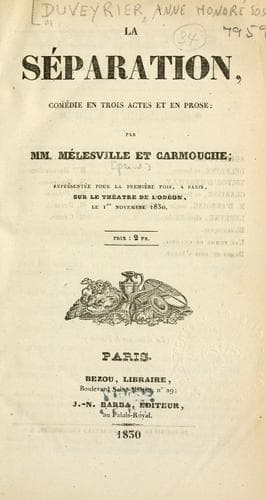 Tapa de séparation
