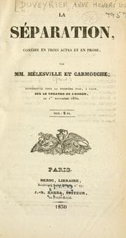 Tapa de La séparation