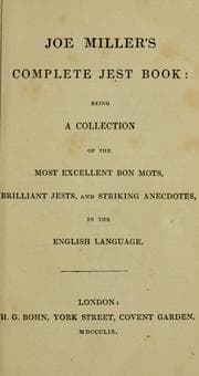 Tapa de Joe Miller's complete jest book