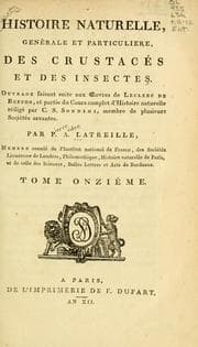 Tapa de Histoire naturelle, générale et particulière des crustacés et des insectes