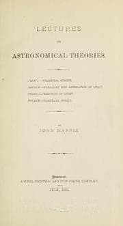Tapa de Lectures on astronomical theories