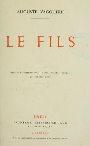 Tapa de Le fils