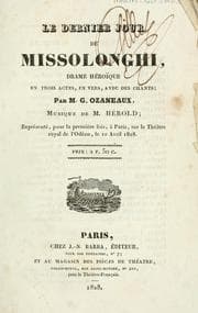 Tapa de Le dernier jour de Missolonghi