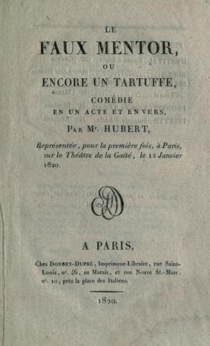 Tapa de Le faux mentor