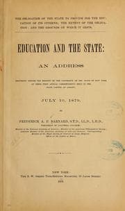 Tapa de The obligation of the state to provide for the education of its citizens