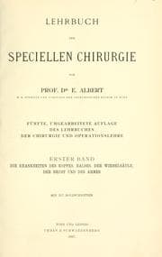 Tapa de Lehrbuch der speciellen Chirurgie