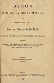 Tapa de Byron painted by his compeers, or, All about Lord Byron