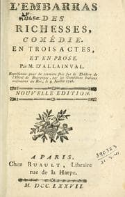 Tapa de L' embarras des richesses
