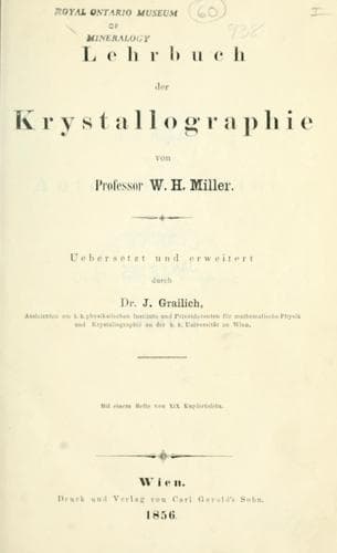 Tapa de Lehrbuch der Krystallographie