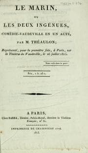 Tapa de Le marin, ou, Les deux ingénues