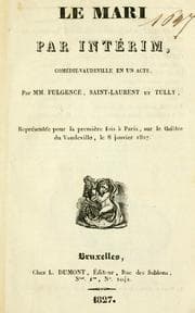 Tapa de Le mari par intérim, comédie-vaudeville en un acte