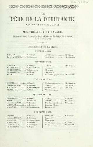 Tapa de Le père de la débutante