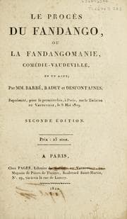 Tapa de Le procès du fandango, ou, La fandangomanie