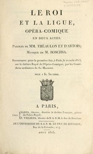 Tapa de Le roi et la ligue