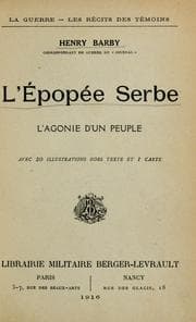 Tapa de L' épopée serbe