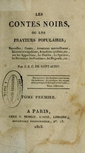 Tapa de Les contes noirs