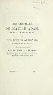 Tapa de Les chevilles de maître Adam, menuisier de Nevers, ou, Les poètes artisans