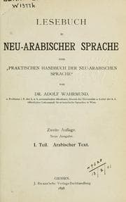 Tapa de Lesebuch in neu-arabischer Sprache zum "Praktischen Handbuch der neu-arabischen Sprache."