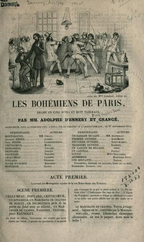 Tapa de Les bohémiens de Paris
