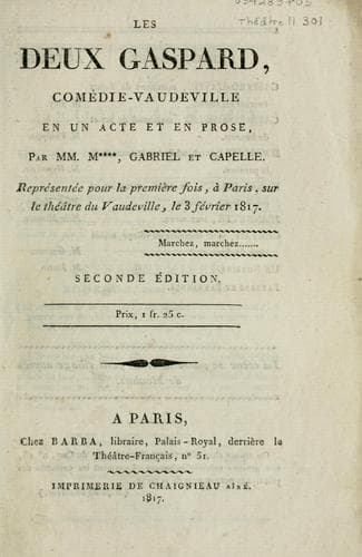 Tapa de Les deux Gaspard