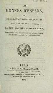 Tapa de Les bonnes d'enfans, ou, Une soirʹee aux boulevards-neufs