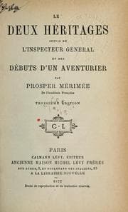 Tapa de Les deux héritages, suivis de L'inspecteur général et les Débuts d'un aventurier