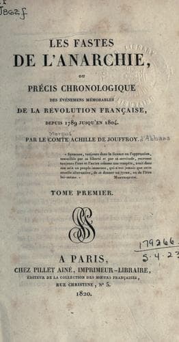 Tapa de Les fastes de l'anarchie
