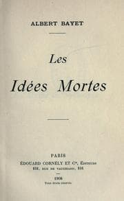 Tapa de Les idées mortes